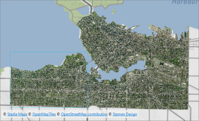 Orthophotos clipped to neighborhood boundaries